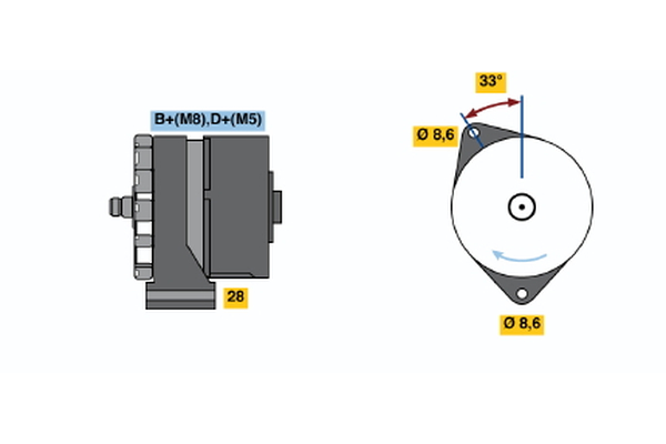 BOSCH 0 120 468 030 Alternator