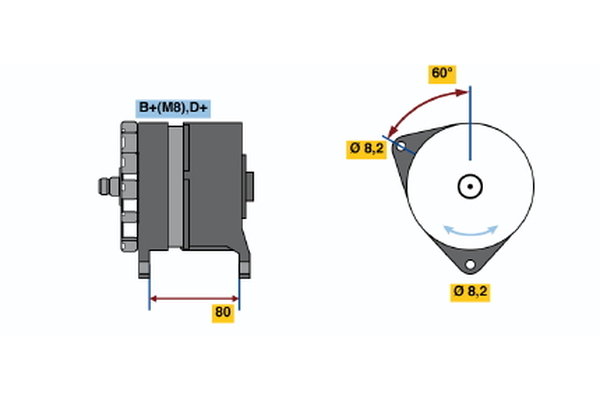 BOSCH 0 120 468 042 Alternator