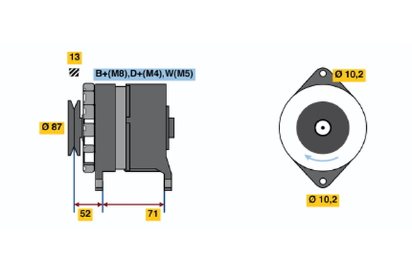 BOSCH 0 120 468 094 Alternator