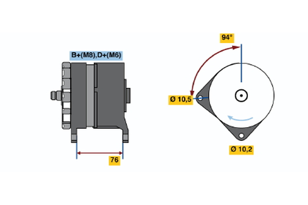 BOSCH 0 120 468 102 Alternator