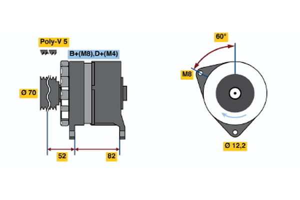 BOSCH 0 120 468 126 Alternator