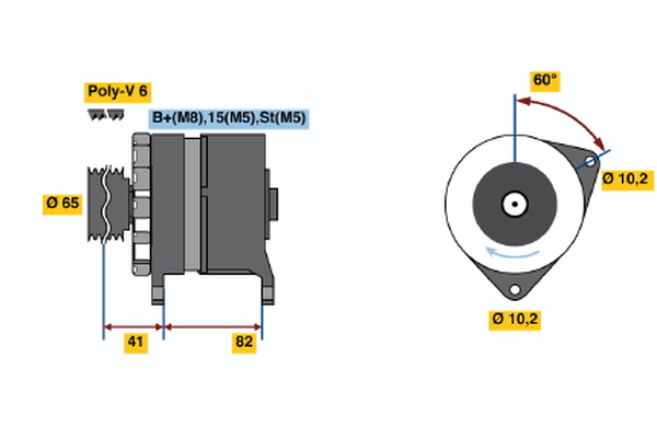 BOSCH 0 120 468 127 Alternator