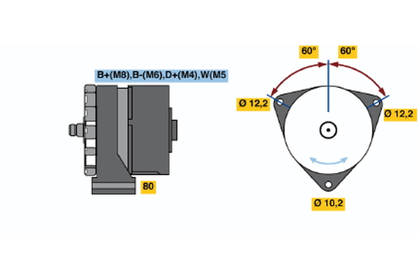 BOSCH 0 120 469 019 Alternator