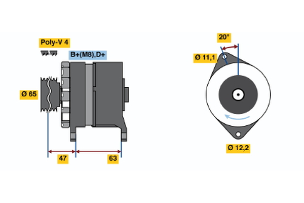 BOSCH 0 120 469 035 Alternator