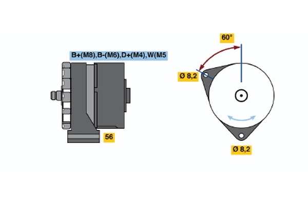 BOSCH 0 120 469 043 Alternator