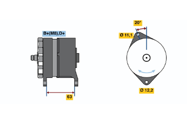 BOSCH 0 120 469 860 Alternator