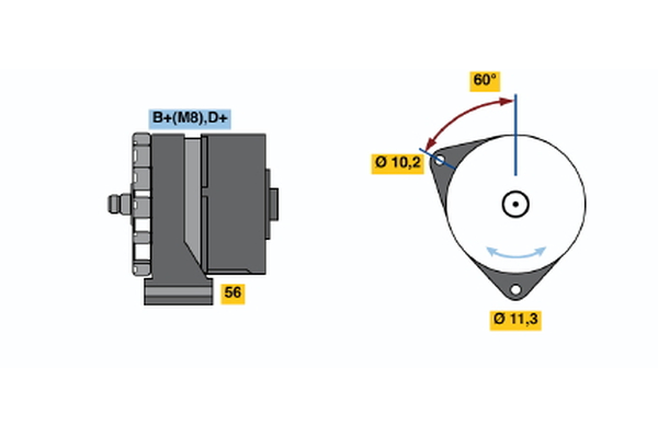 BOSCH 0 120 469 682 Alternator