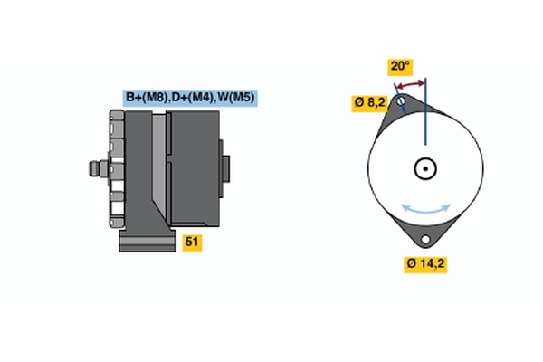 BOSCH 0 120 469 749 Alternator