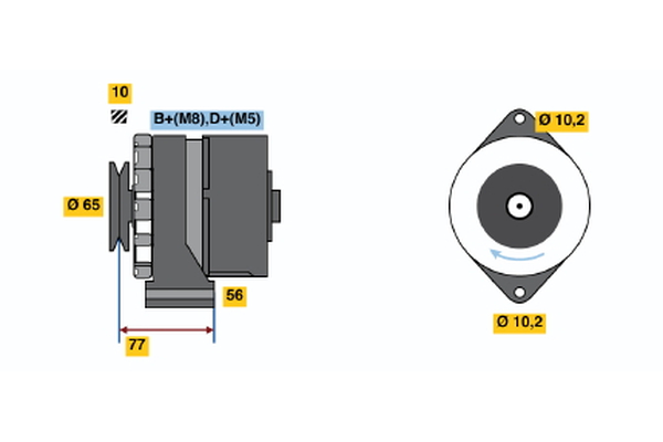 BOSCH 0 120 469 802 Alternator