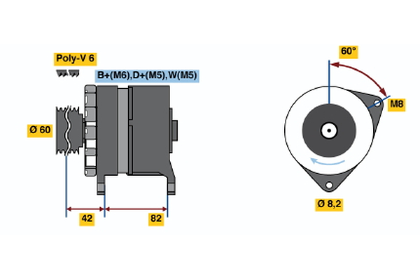 BOSCH 0 120 469 871 Alternator