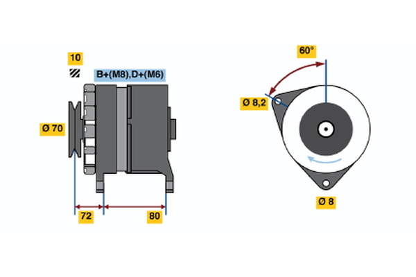 BOSCH 0 120 469 914 Alternator