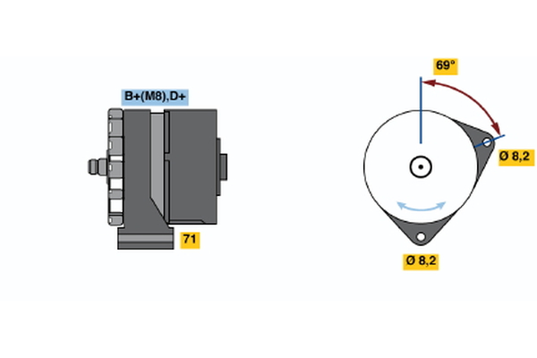 BOSCH 0 120 469 992 Alternator