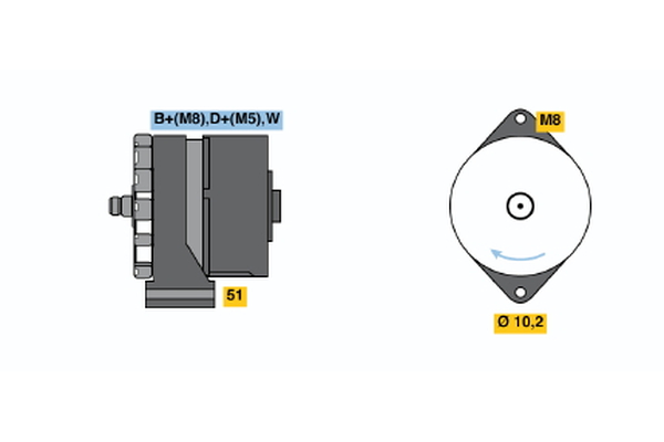 BOSCH 0 120 484 011 Alternator