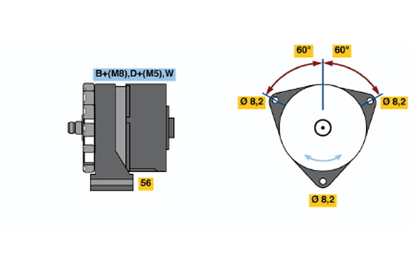 BOSCH 0 986 039 810 Alternator