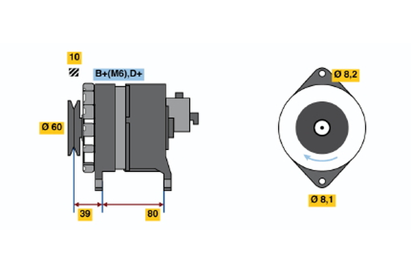 BOSCH 0 120 488 012 Alternator