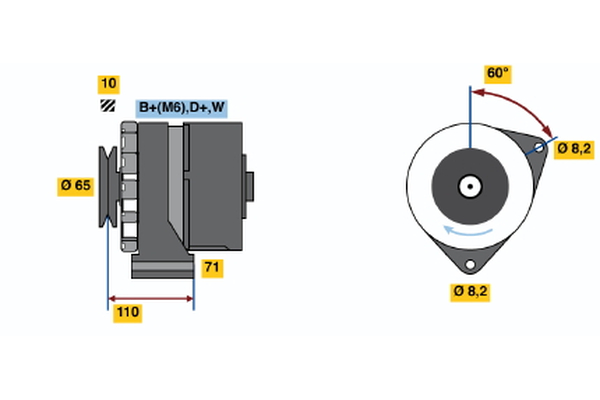 BOSCH 0 986 037 880 Alternator