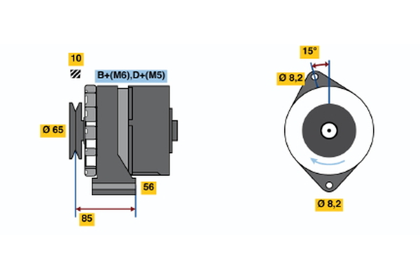 BOSCH 0 986 041 610 Alternator