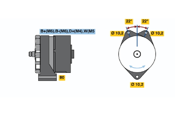 BOSCH 0 986 035 620 Alternator