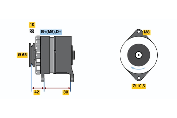 BOSCH 0 120 488 302 Alternator