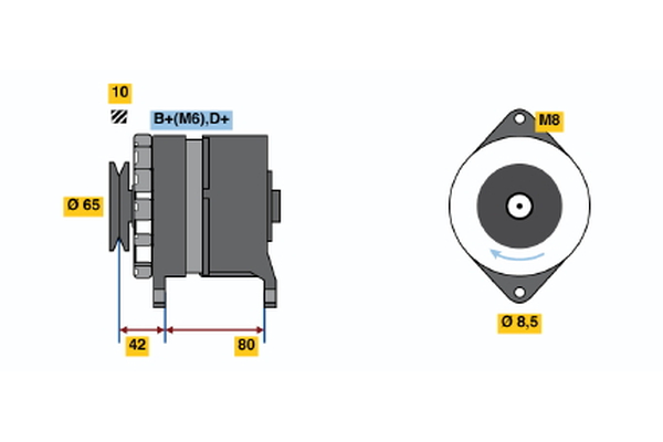 BOSCH 0 120 488 301 Alternator