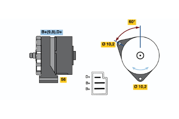 BOSCH 0 120 489 325 Alternatore-Alternatore-Ricambi Euro