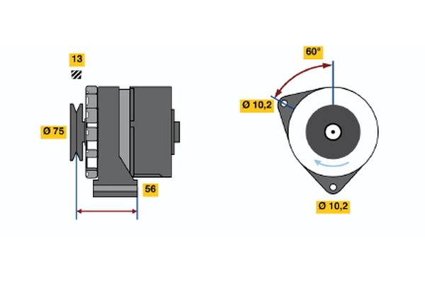 BOSCH 0 120 489 035 Alternator