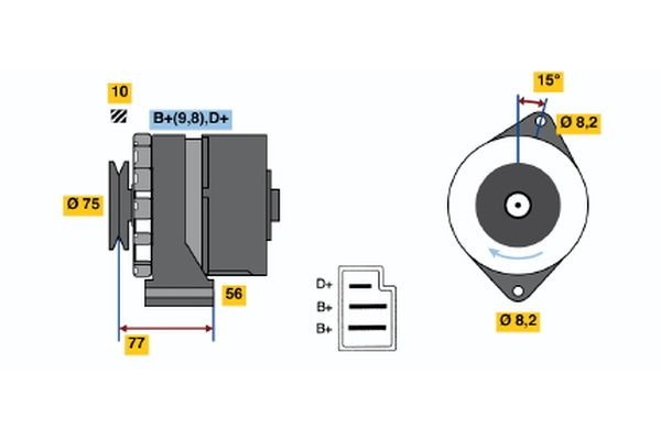 BOSCH 0 120 489 076 Alternator