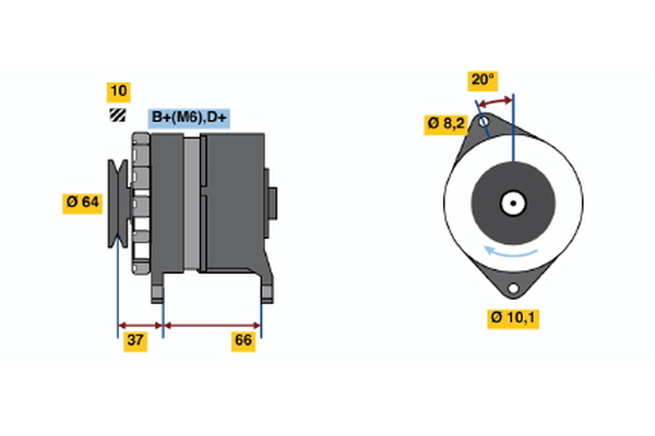 BOSCH 0 986 033 970 Alternator