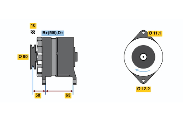 BOSCH 0 120 489 413 Alternator