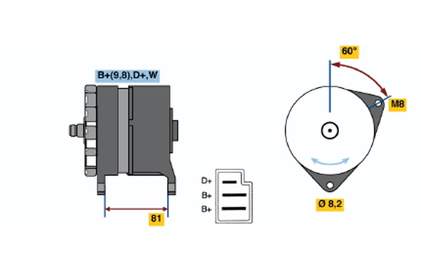 BOSCH 0 120 489 244 Alternator