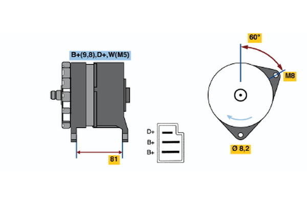 BOSCH 0 120 489 251 Alternator