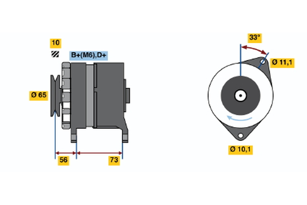 BOSCH 0 120 489 348 Alternator