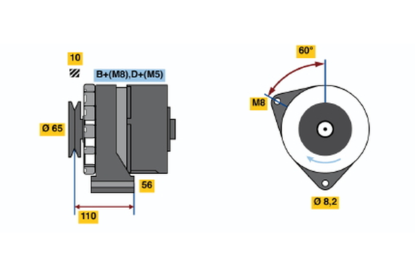 BOSCH 0 120 489 363 Alternator