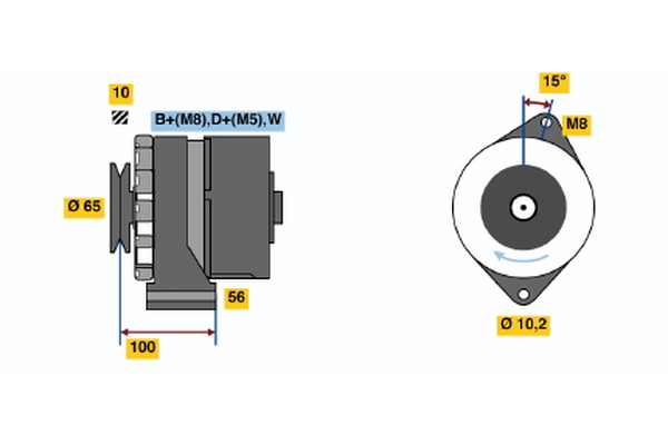 BOSCH 0 120 489 377 Alternator