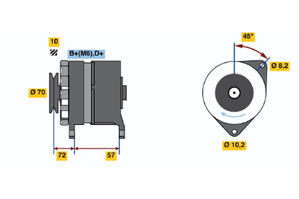 BOSCH 0 986 034 730 Alternator