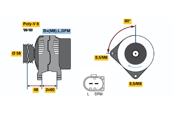 BOSCH 0 121 715 003 Alternator