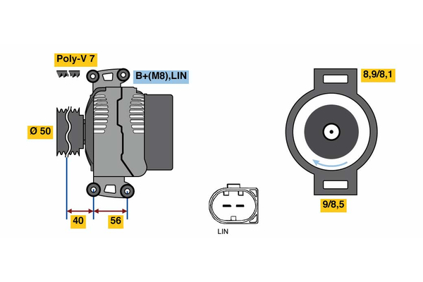 BOSCH 0 121 813 102 Alternator