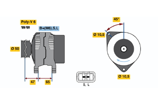 BOSCH 0 986 038 460 Alternator