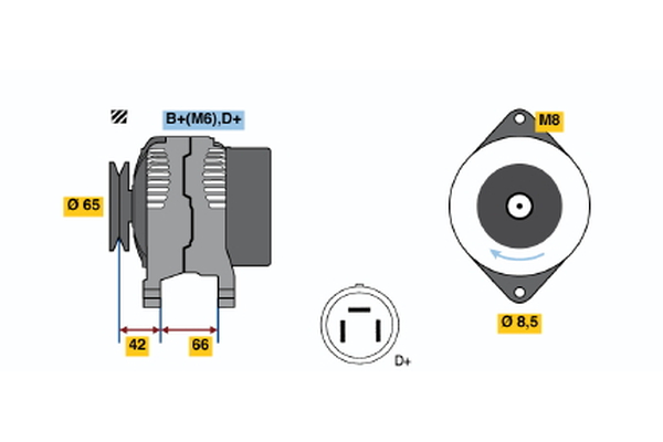 BOSCH 0 123 115 012 Alternator