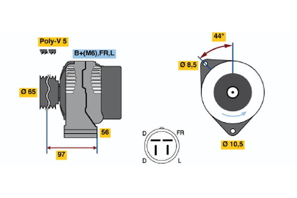 BOSCH 0 123 115 014 Alternator