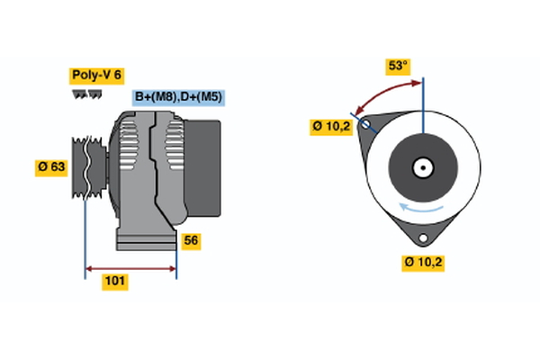 BOSCH 0 123 310 011 Alternator