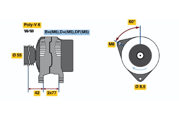 BOSCH 0 123 310 054 Alternator