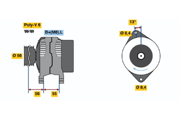 BOSCH 0 123 315 021 Alternator