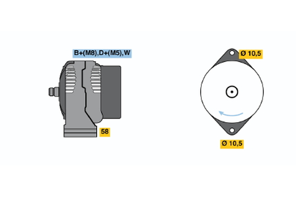 BOSCH 0 123 315 506 Alternator