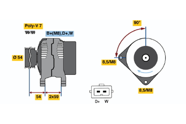 BOSCH 0 123 320 005 Alternator