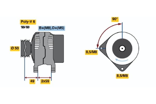 BOSCH 0 123 320 009 Alternator