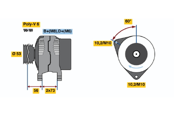 BOSCH 0 123 320 012 Alternator