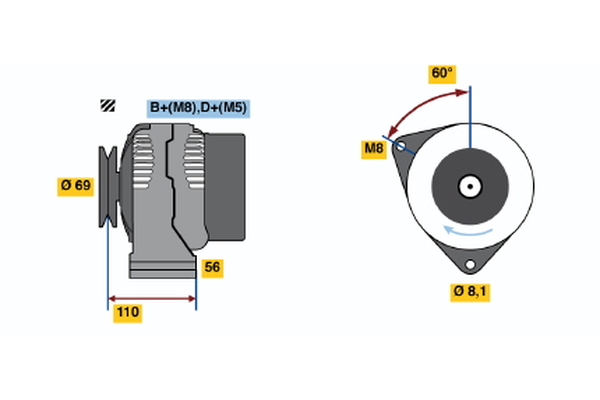 BOSCH 0 123 320 026 Alternator