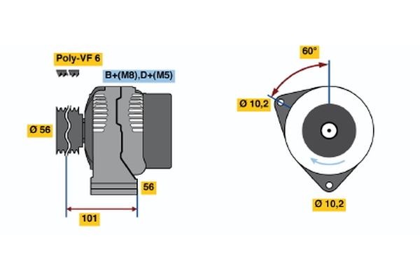 BOSCH 0 986 039 360 Alternator