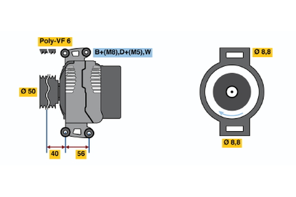 BOSCH 0 123 320 051 Alternator